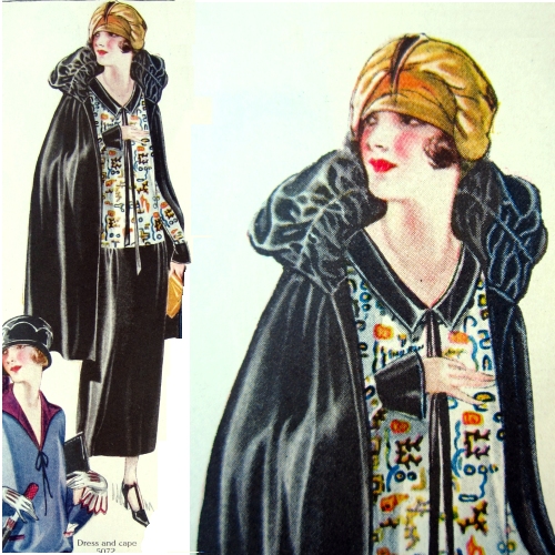 vintage evening wrap cape cloak 1920s twenties | witness2fashion
